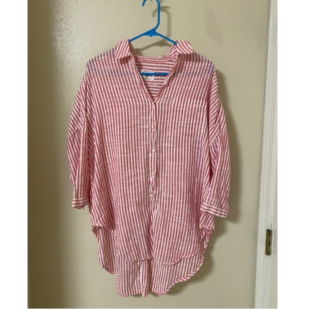 Striped button down- ANTHROPOLOGIE